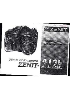 Zenith 212K manual. Camera Instructions.